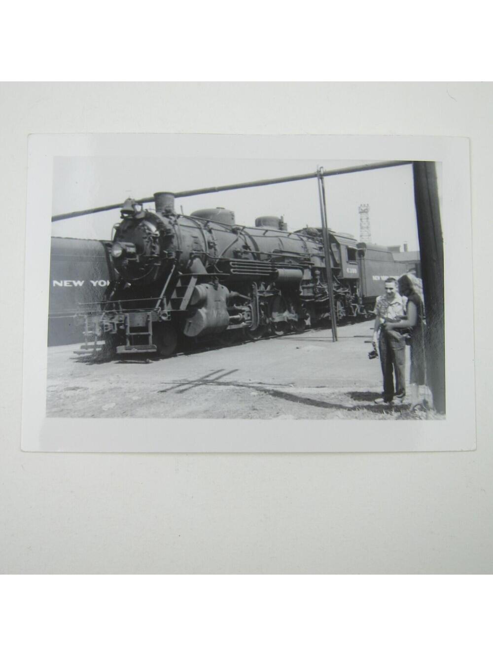Train Photograph New York Central Railroad 6390 Steam Locomotive Vintage 1950s